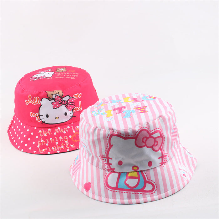 Wholesale  children' s hat cartoon animation baby fisherman hat summer sunshade sun hat