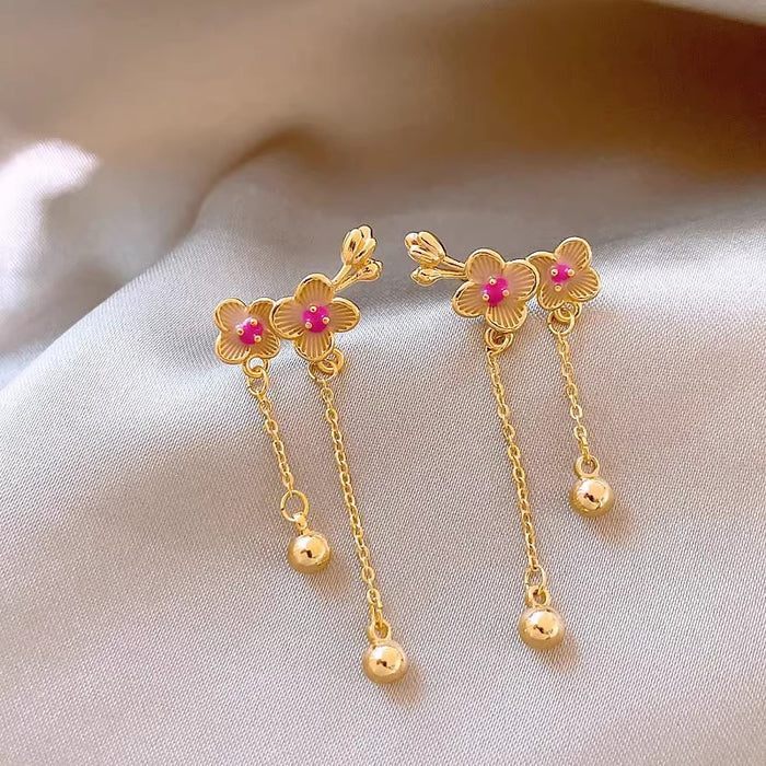 Wholesale Light luxury long chain imitation pearl earrings for wearing ear accessories