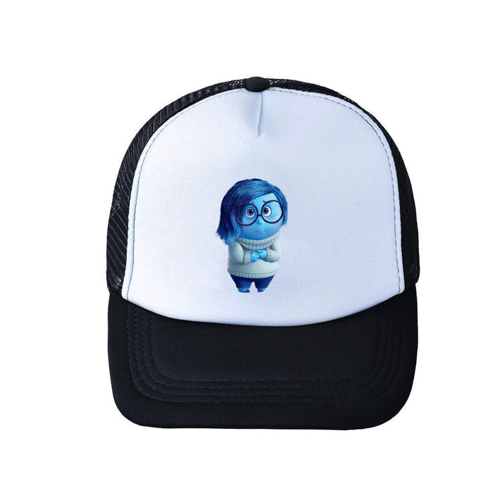 Wholesale Acrylic Cartoon Print Black and White Mesh Cap JDC-FH-WuDuomei010