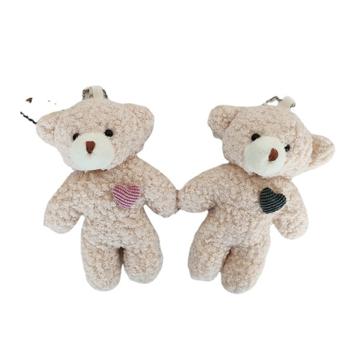 Wholesale Pearl Plush Teddy Bear Plush Toy Keychain Pendant Kindergarten Toy Small Gift Wedding Event JDC-KC-RC001