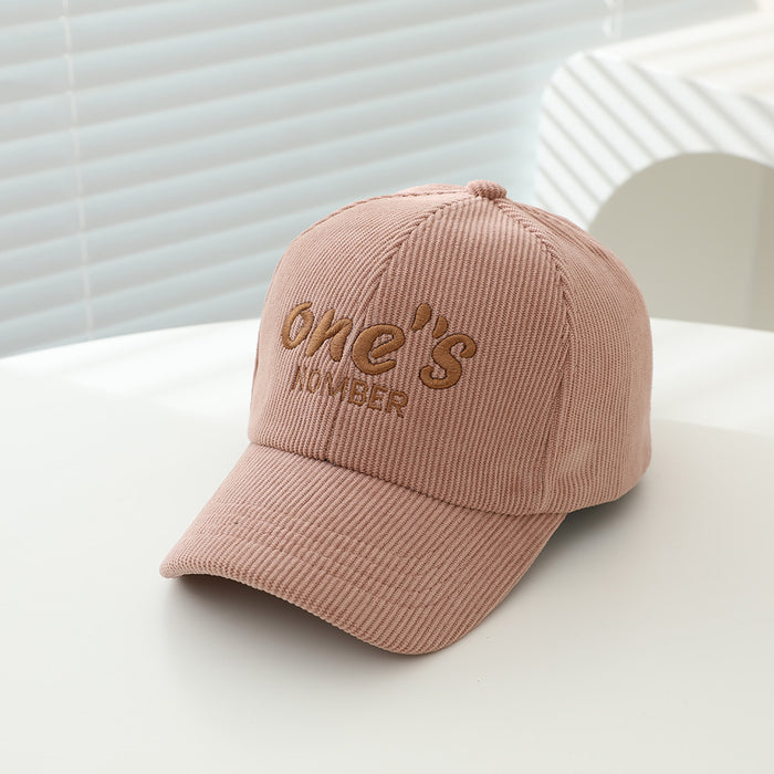 Wholesale Kids Baseball Cap English Letter Fleece Lined Autumn Casual Unisex Chic Outdoor Hat