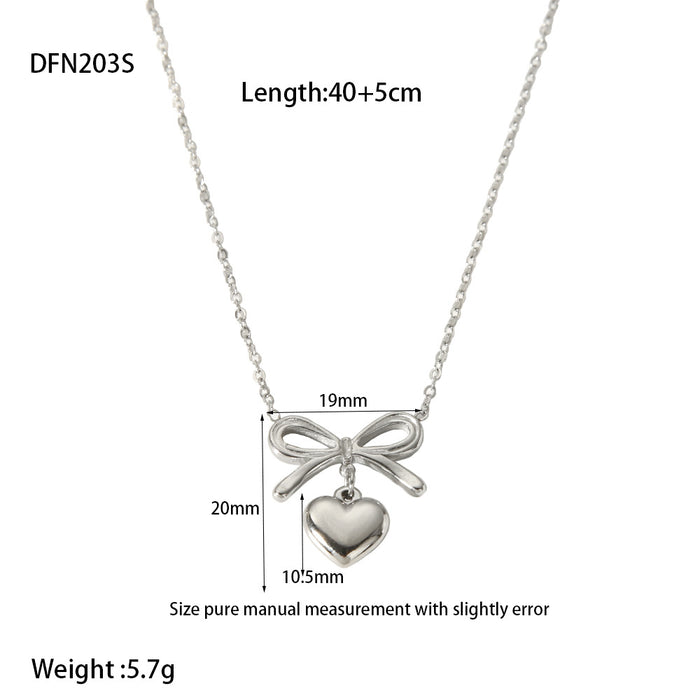 Wholesale love pendant necklace stainless steel clavicle chain necklace women