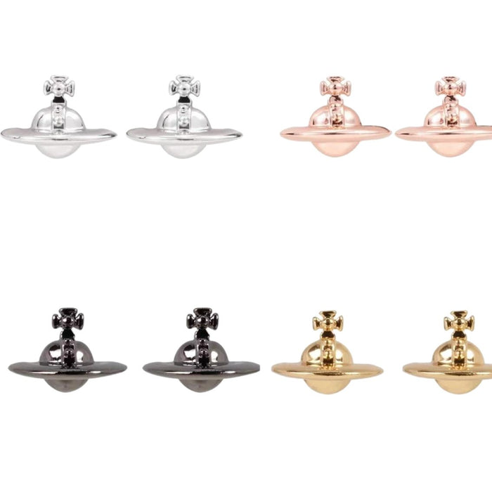 Wholesale Semi-Glossy Three-Dimensional Planet Saturn Punk Earrings