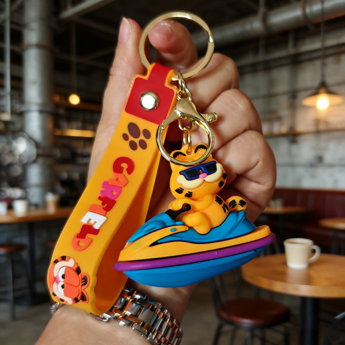 Wholesale Cute Cartoon Cat Silicone Keychain