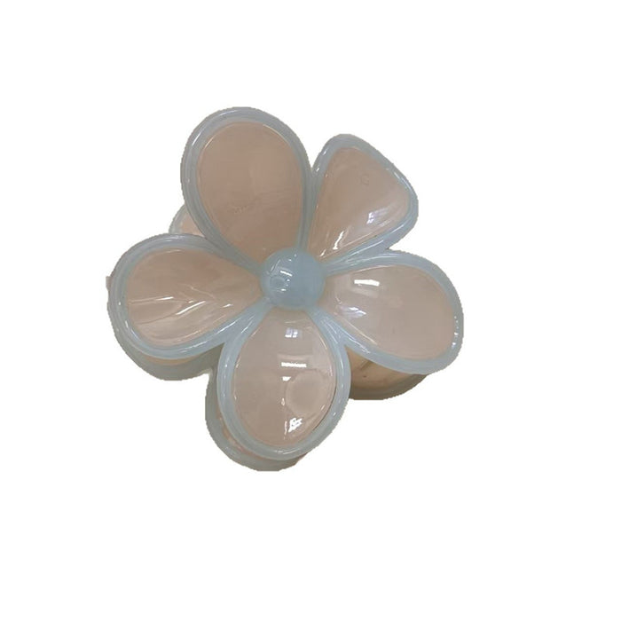 Wholesale Cream Jelly Contrasting Color Flower Hair Clips