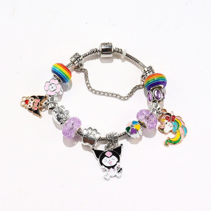 Wholesale Cartoon New Kuromi Series Diy Bracelet Fashion Girlfriend Purple Bracelet Hand Accessories Cute JDC-BT-Luman003