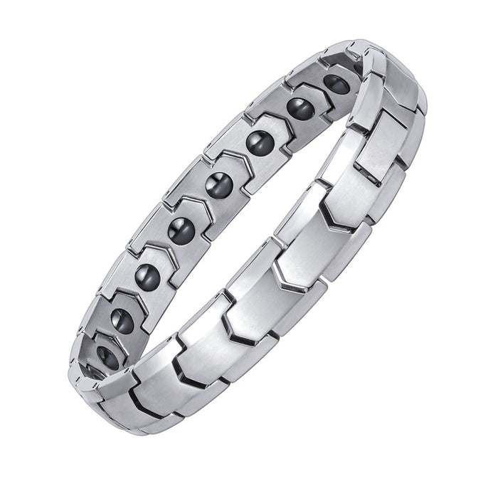 Wholesale Simple stainless steel gold-plated high-end magnetic titanium steel bracelet