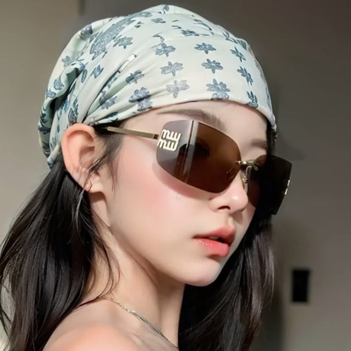 Wholesale Frameless sunglasses, light luxury and high-end retro street photography sunglasses