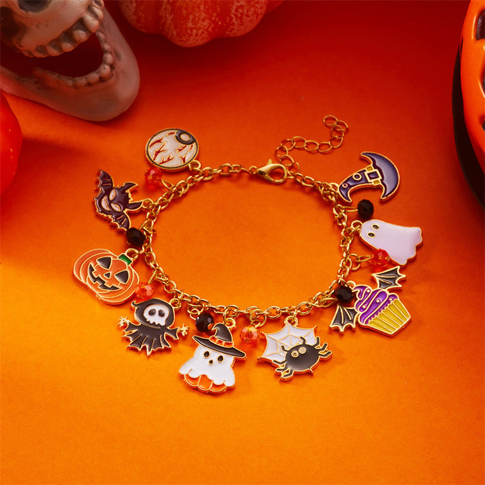 Wholesale  Pumpkin  Skull Alloy Jewelry Bracelet Creative Ghost Black Cat Jewelry
