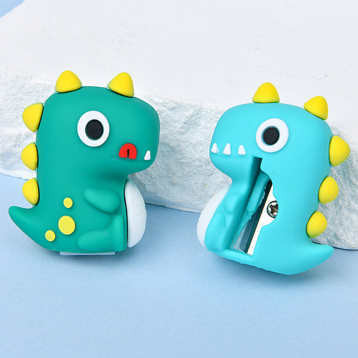 Wholesale Cute cartoon little dinosaur creative student pencil sharpener pencil sharpener stationery prizes