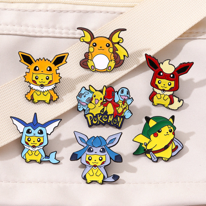 Wholesale Environmentally friendly zinc alloy brooch with oil drop imitation enamel cute schoolbag decoration badge