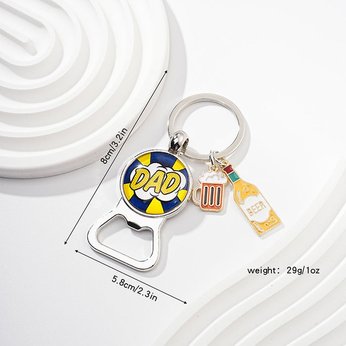 Wholesale Time Glass Beer Festival Bottle Opener Alloy Keychain JDC-KC-HuiWen012