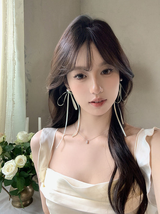 Wholesale Bow Ribbon Pearl Earrings Unique Sweet Earrings for Women