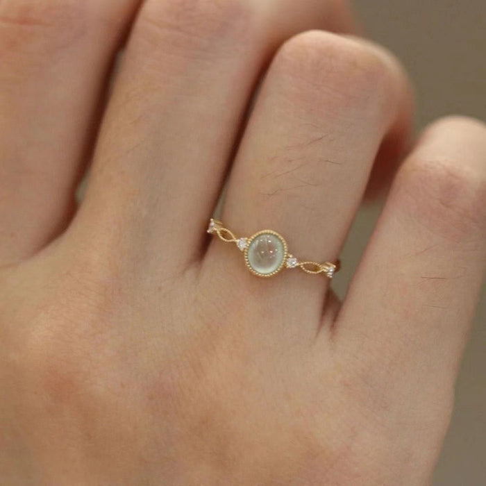 Wholesale Simulated small diamond open ring with light luxury and simplicity