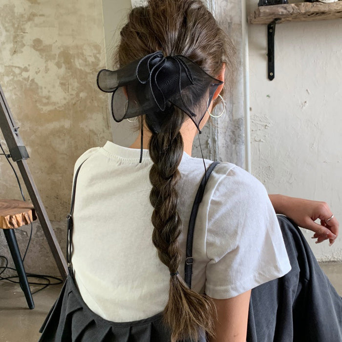 Wholesale Mesh Ribbon Bow Hair Tie 2025 New Headband Ball Hair Accessories