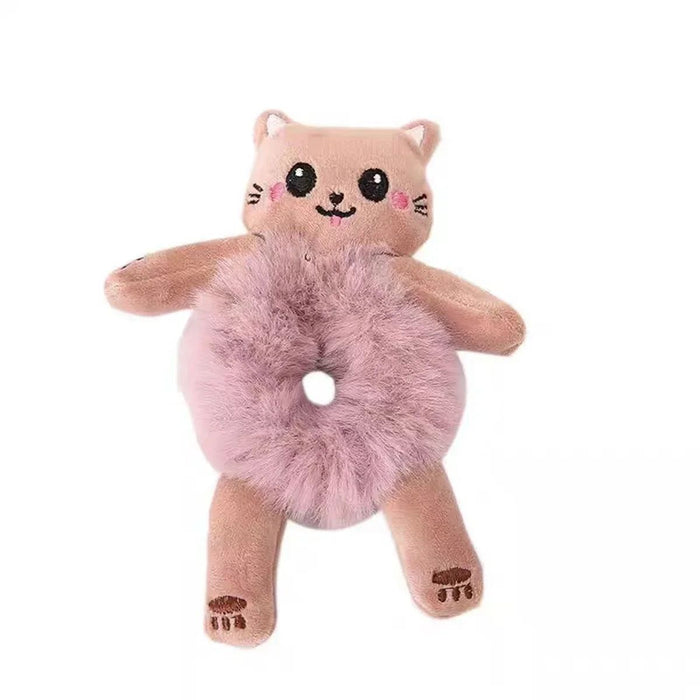 Wholesale  Cartoon Plush Cat  Simple Hair Scrunchies