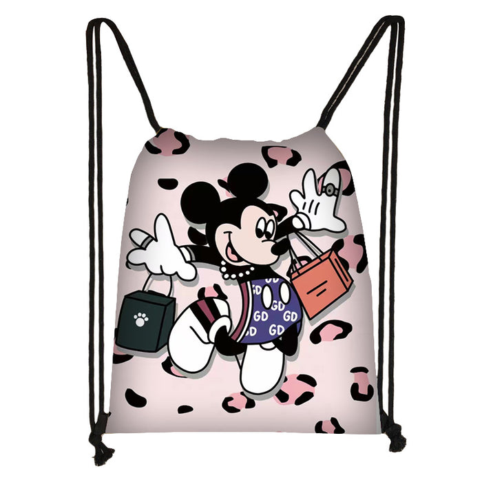 Wholesale Outdoor Portable Cute Cartoon Printed Drawstring Bag JDC-BP-Changs005