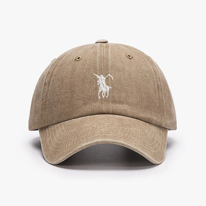 Wholesale Vintage Washed Polo Knight Baseball Cap Stylish Adjustable Curved Brim Hat For Casual Everyday Wear Gift For Summer