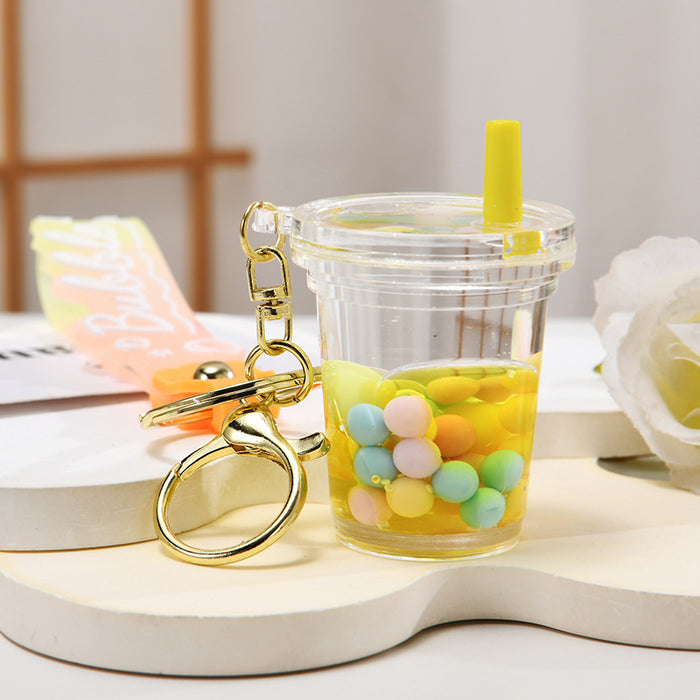 Wholesale Cute Beaded Sand Bottle Keychain