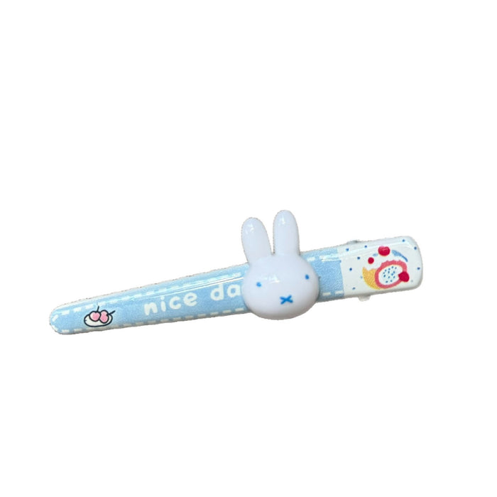 Wholesale Resin Blue Rabbit Cake Long Hair Clip Everyday Hair Accessory