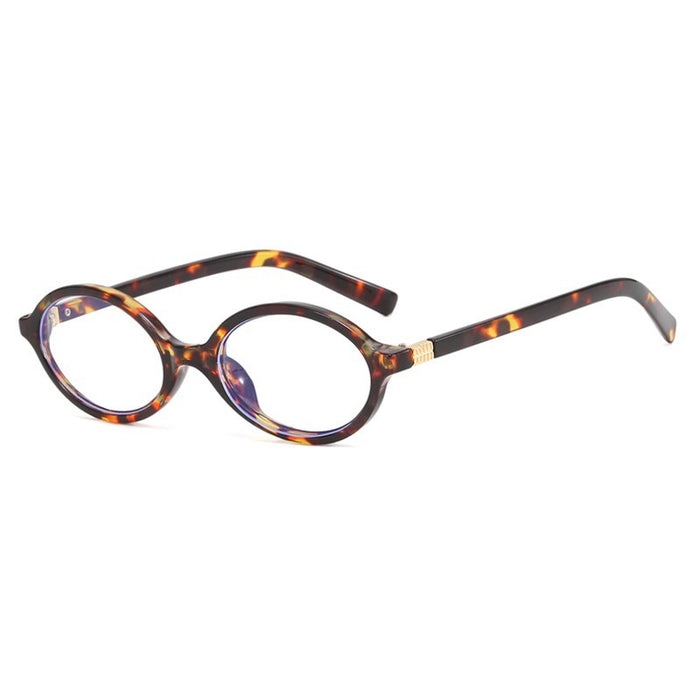 Wholesale Eyeframe for myopia, elliptical flat lens, small frame, retro glasses frame