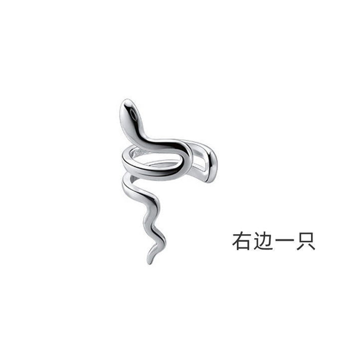 Wholesale Serpentine earrings, small snake earrings, ear bone clip, zircon snake head, ear clasp, no ear hole, ear clip