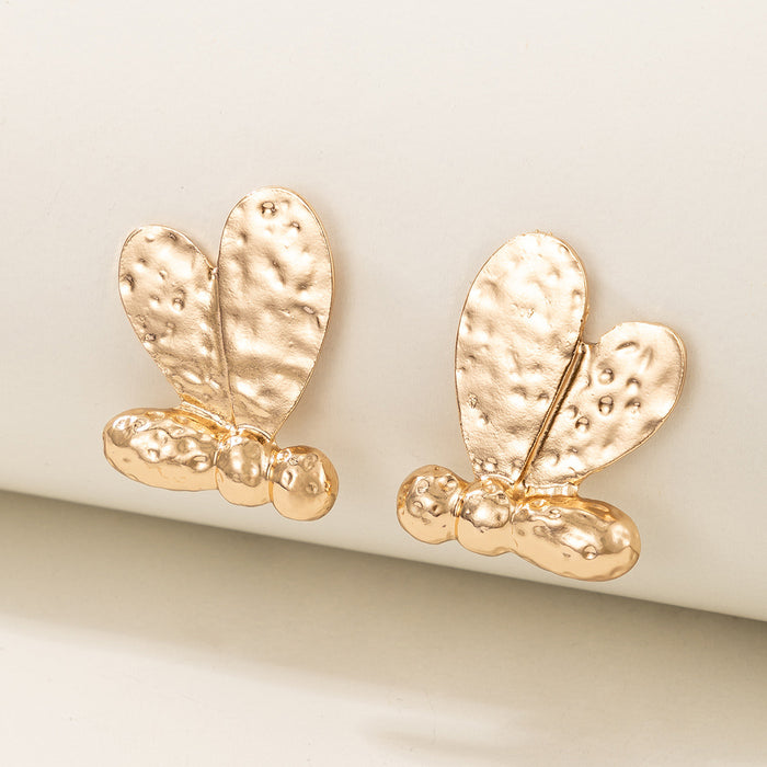 Wholesale Alloy Butterfly Earrings Exaggerated Large Flower Stud