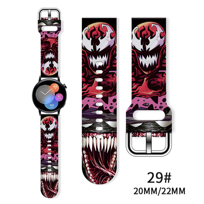 Wholesale Printed Silicone Watch Strap Wrist Strap JDC-WD-NuoQi066