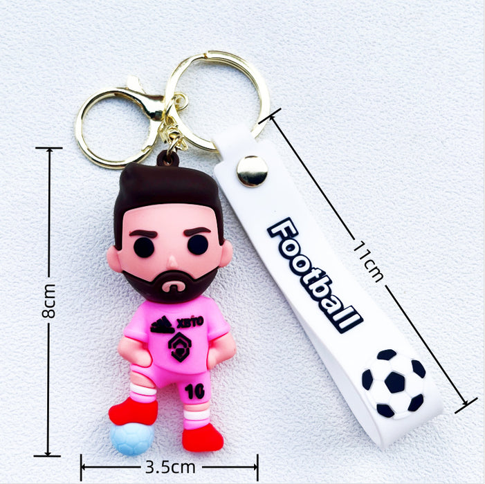 Wholesale PVC Cartoon Football Suit Doll Keychain JDC-KC-WuYi151