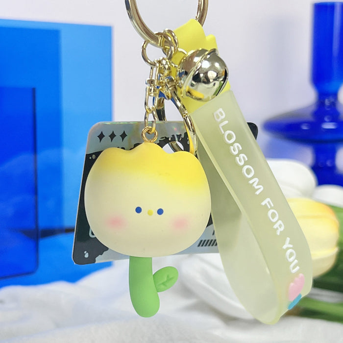 Llavero de tulipán de resina al por mayor JDC-KC-CHAOHE003