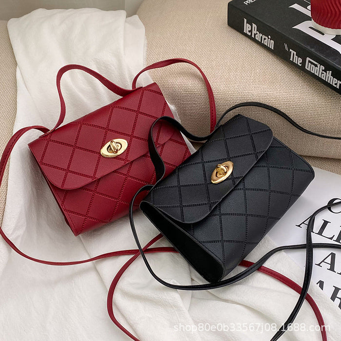 Wholesale Diamond Striped Small Square Bags Hand-held Small Bags Fashionable Trendy Bags JDC-SD-SC005