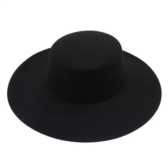 Wholesale Flat top hat, top brim, versatile felt hat, women's jazz hat, French style