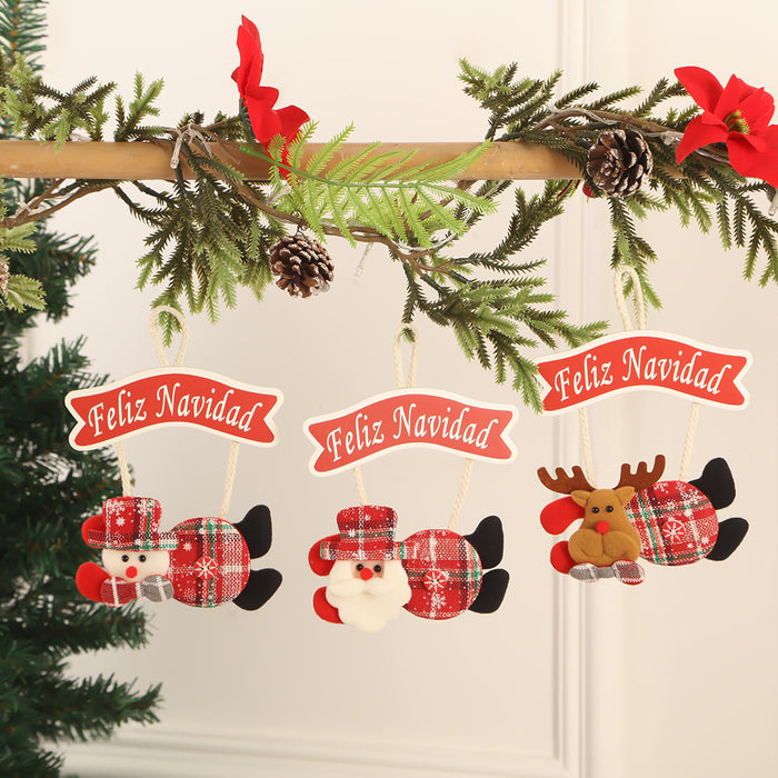 Wholesale Fabric  brand pendant decorations pendant holiday scene decoration pendant