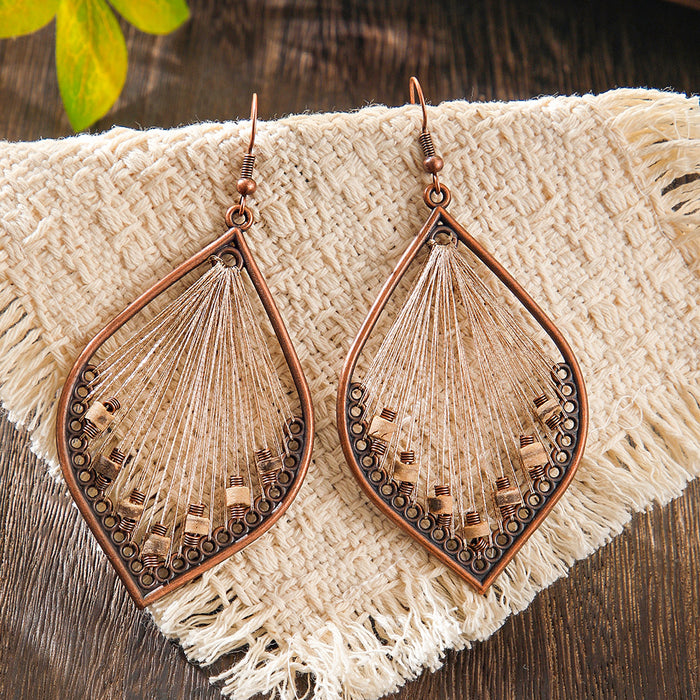 Wholesale 2pcs Bohemian ethnic style colorful large earrings