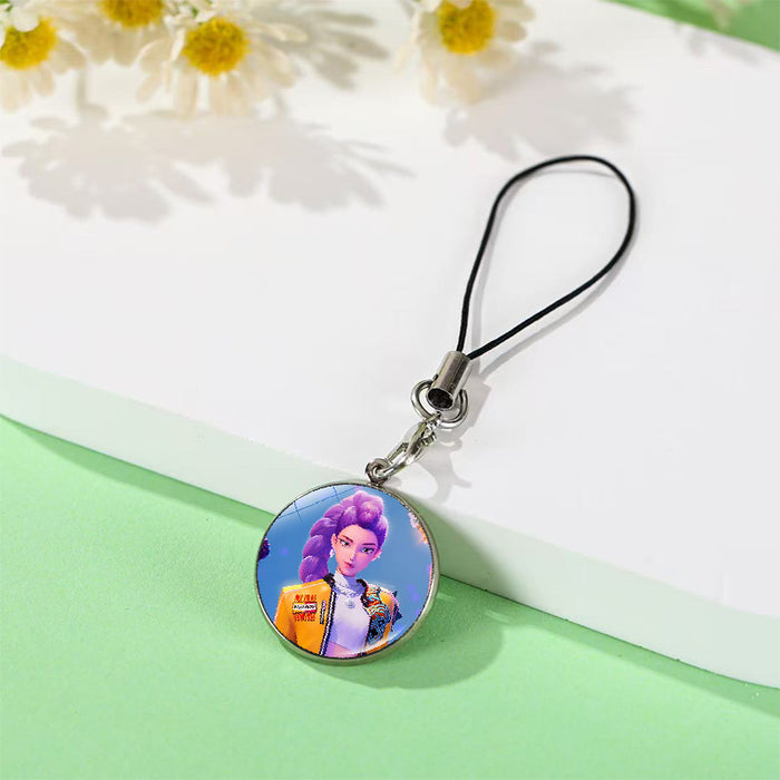 Wholesale K-pop anime crystal phone charm Keychains