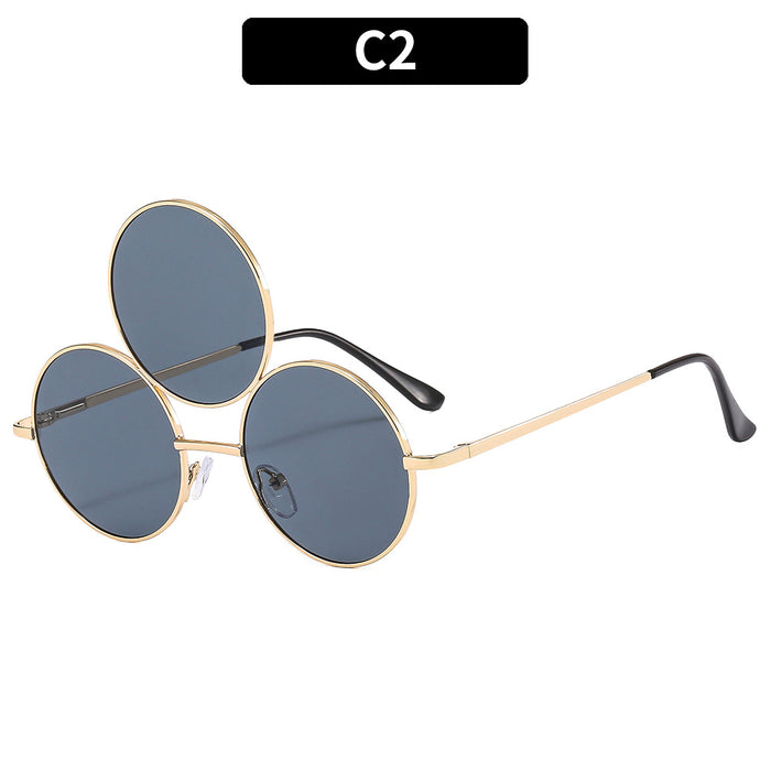 Wholesale Funny Three Circles One Piece PC Sunglasses JDC-SG-XIa076