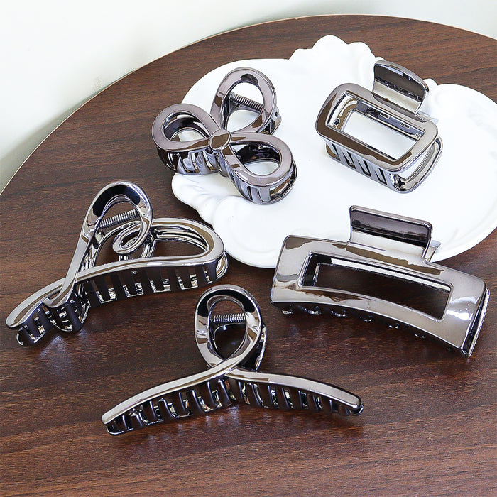 Wholesale Imitation Metal Silver Large Hair Clip with Small Hair Volume Shark Clip Ultra-Light