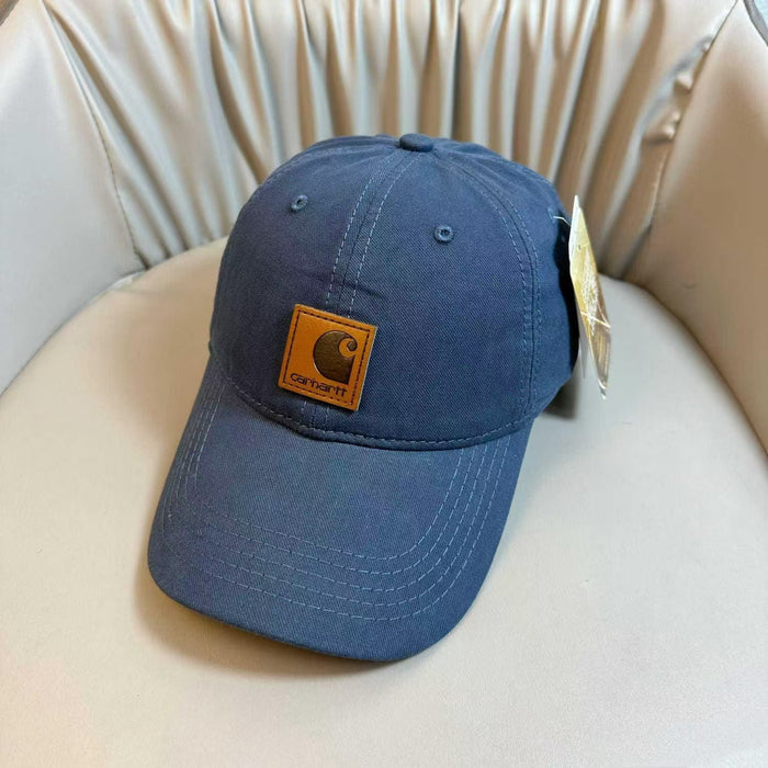 Wholesale Embroidered Black Baseball Cap Women's  Vintage Washed and Sanding Wide Brim Cap Big Head Small Hat