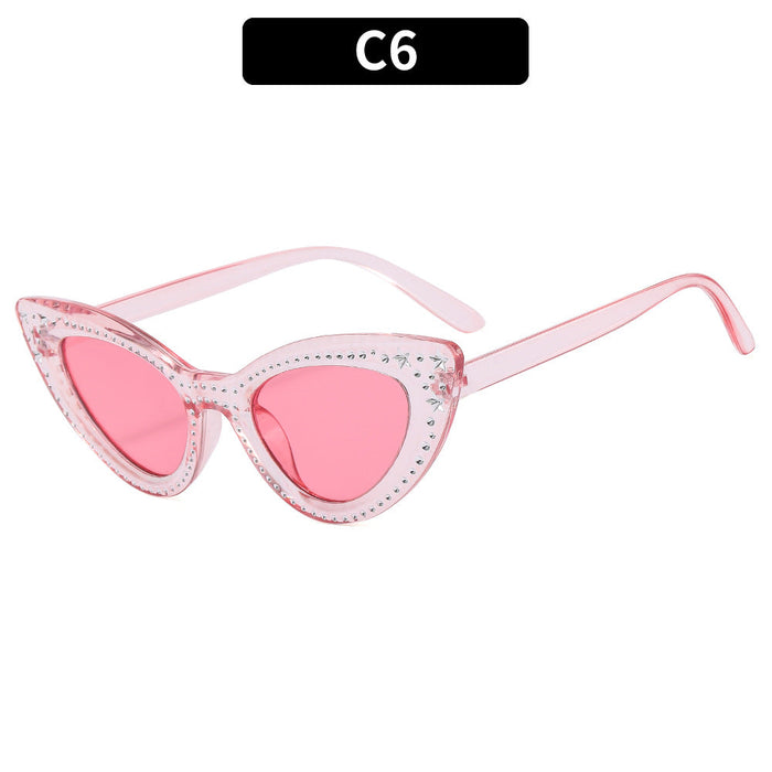 Wholesale 2024 Cat Eye Diamond PC Sunglasses JDC-SG-XIa069