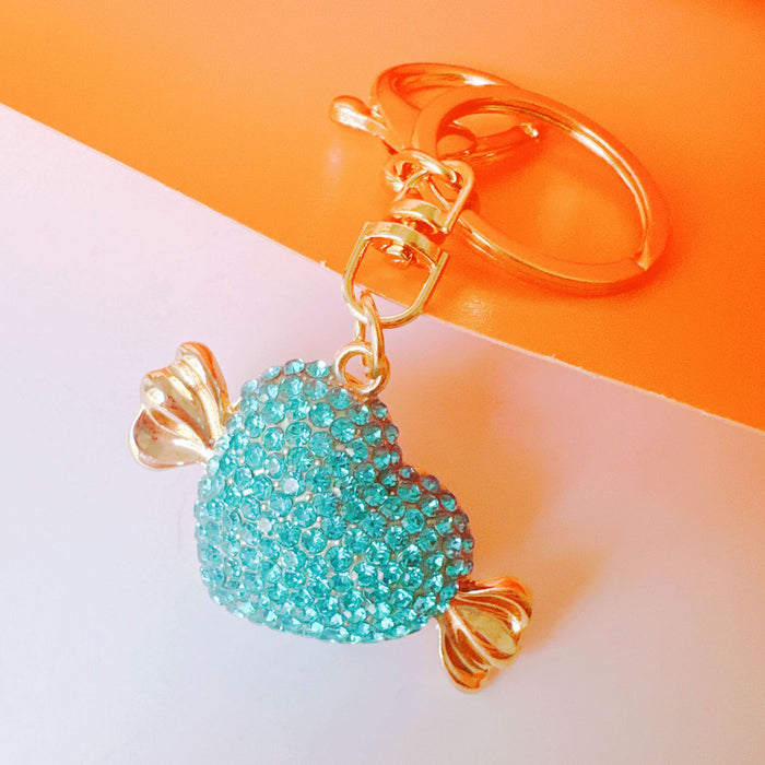 Wholesale Rhinestone Heart Candy Zinc Alloy Keychain JDC-KC-ZhanLun013