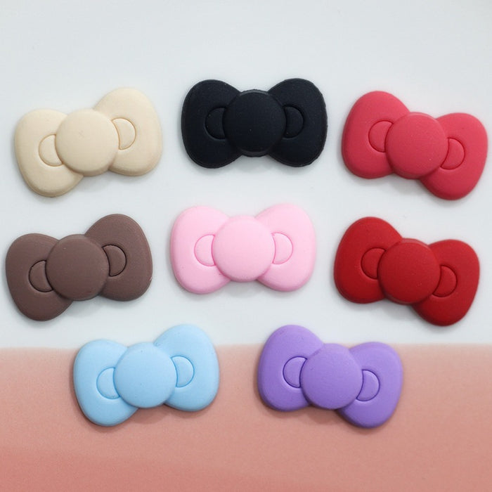 Wholesale 10pcs Cat Bow PVC Soft Adhesive Patch Mobile Phone Case Hole Slippers Accessories Water Cup Accessories