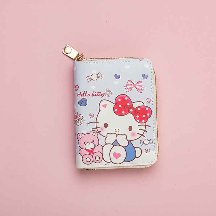 Wholesale Cute Cartoon Mini Zipper Short Wallet for Female Students