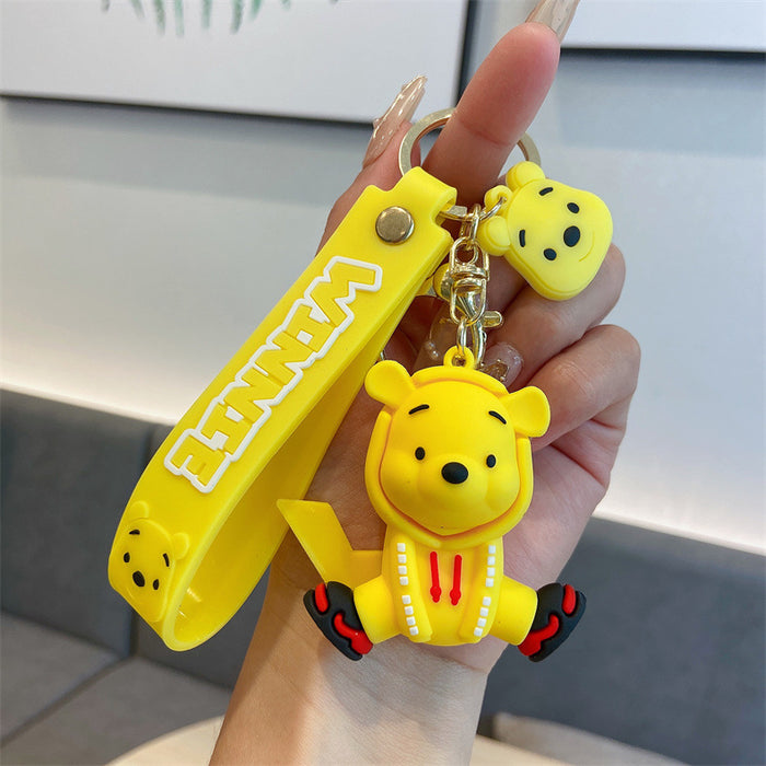 Wholesale Cartoon sweater sitting posture Keychain Car bag pendant cute doll