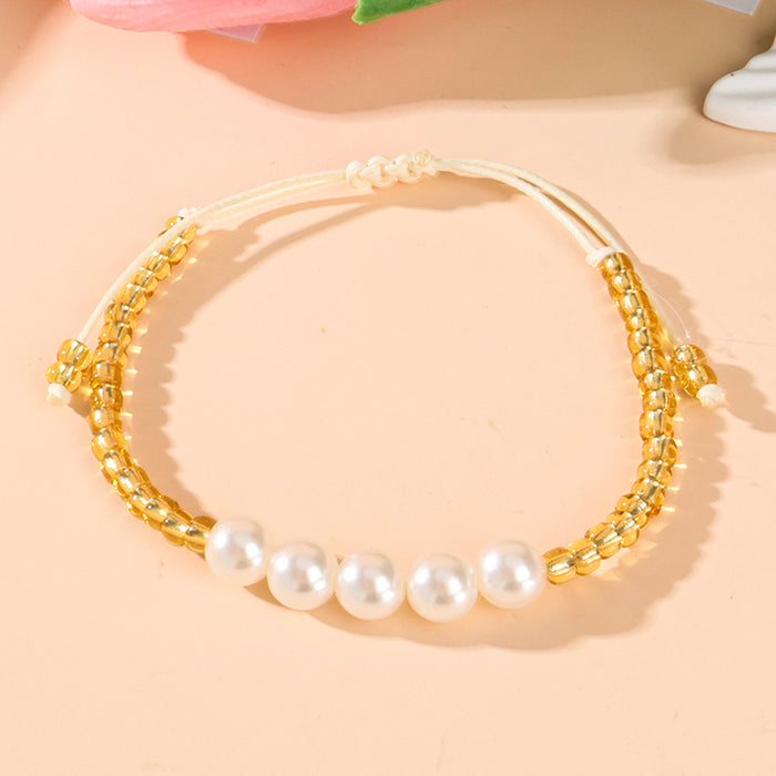 Wholesale Beaded bracelet, new pearl bracelet, pearl woven bracelet