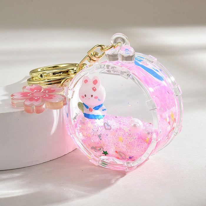Wholesale Cloud and Sand Pendant Moon Rabbit Keychain