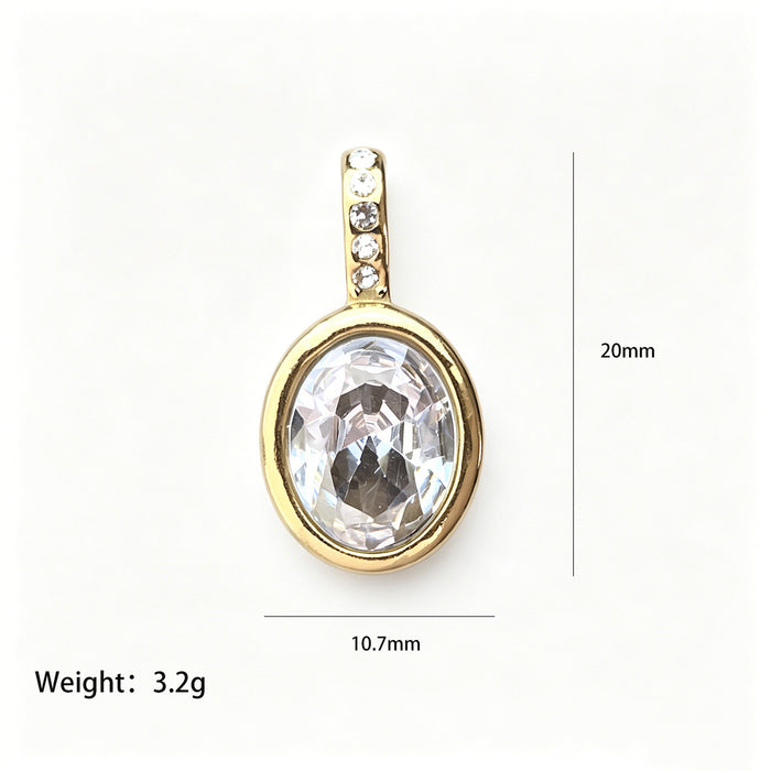 Wholesale Modern Geometric Stainless Steel Love Pendant With Zircon Fashion Jewelry Accessory For Gift And Resale