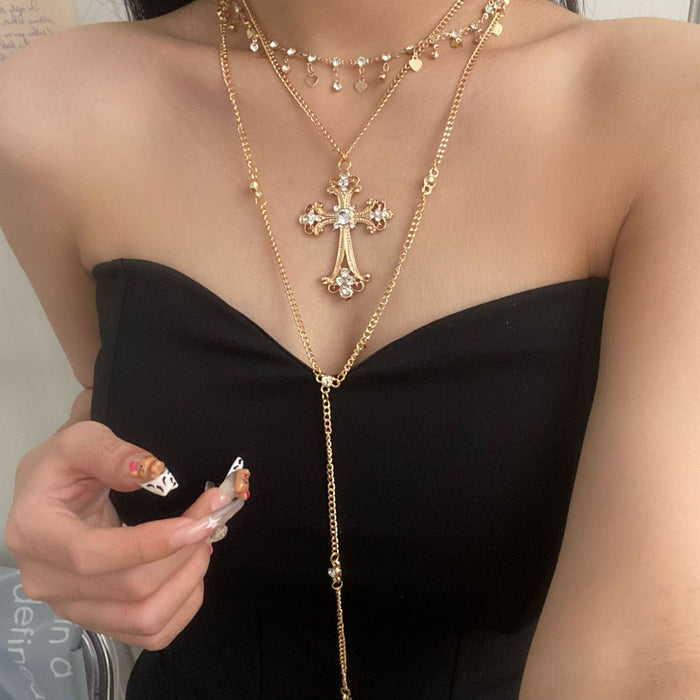 Wholesale multi-layered pearl necklace clavicle chain chocker accessories