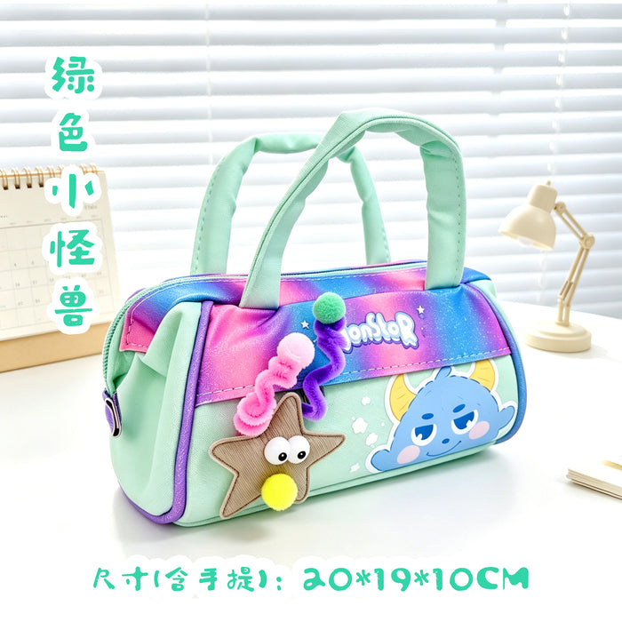 Wholesale PU Cute Gradient Monster Pencil Case Fashion Accessory for Gift Boutique