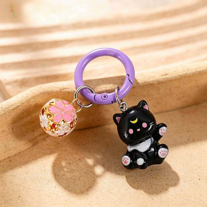 Wholesale Cute Cartoon Cat Keychain Resin Bag Charm Pendant For School Bags And Handbags Boutique Resale Accessory