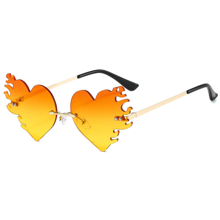 Wholesale Sunglasses Personalized frameless dazzling metal sunglasses Men's high-end glasses